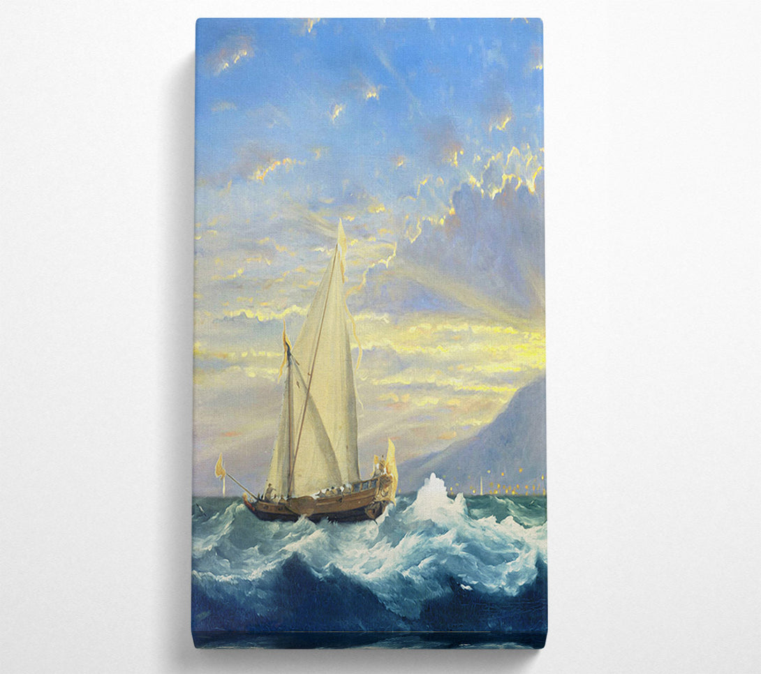  A Canvas Print of Ship Rough Sea Canvas Print