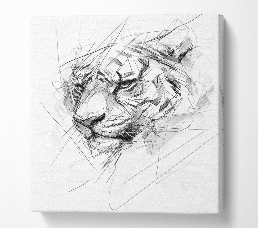  A Canvas Print of Sketch Tiger Canvas Wall Art