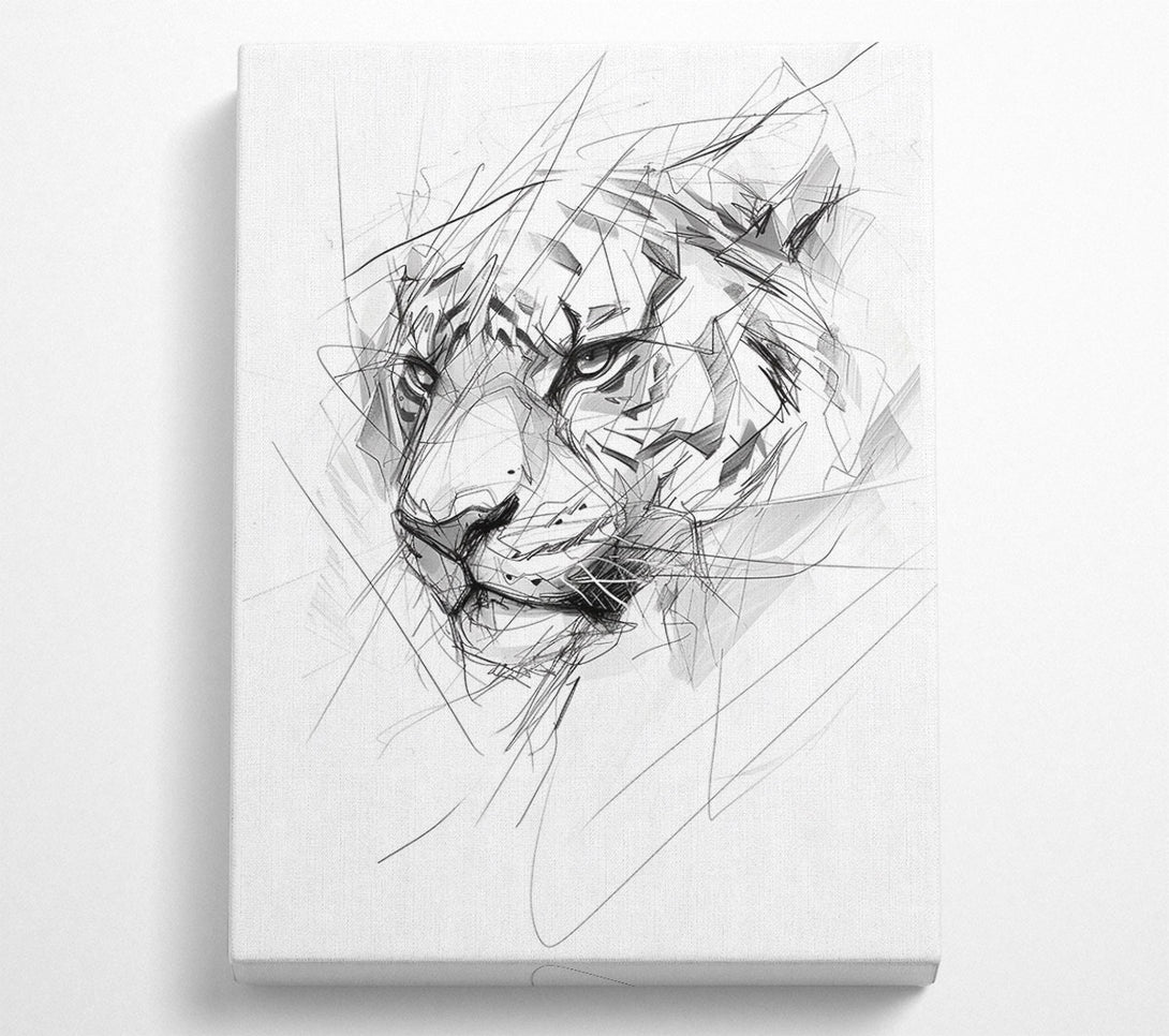  A Canvas Print of Sketch Tiger Canvas Wall Art