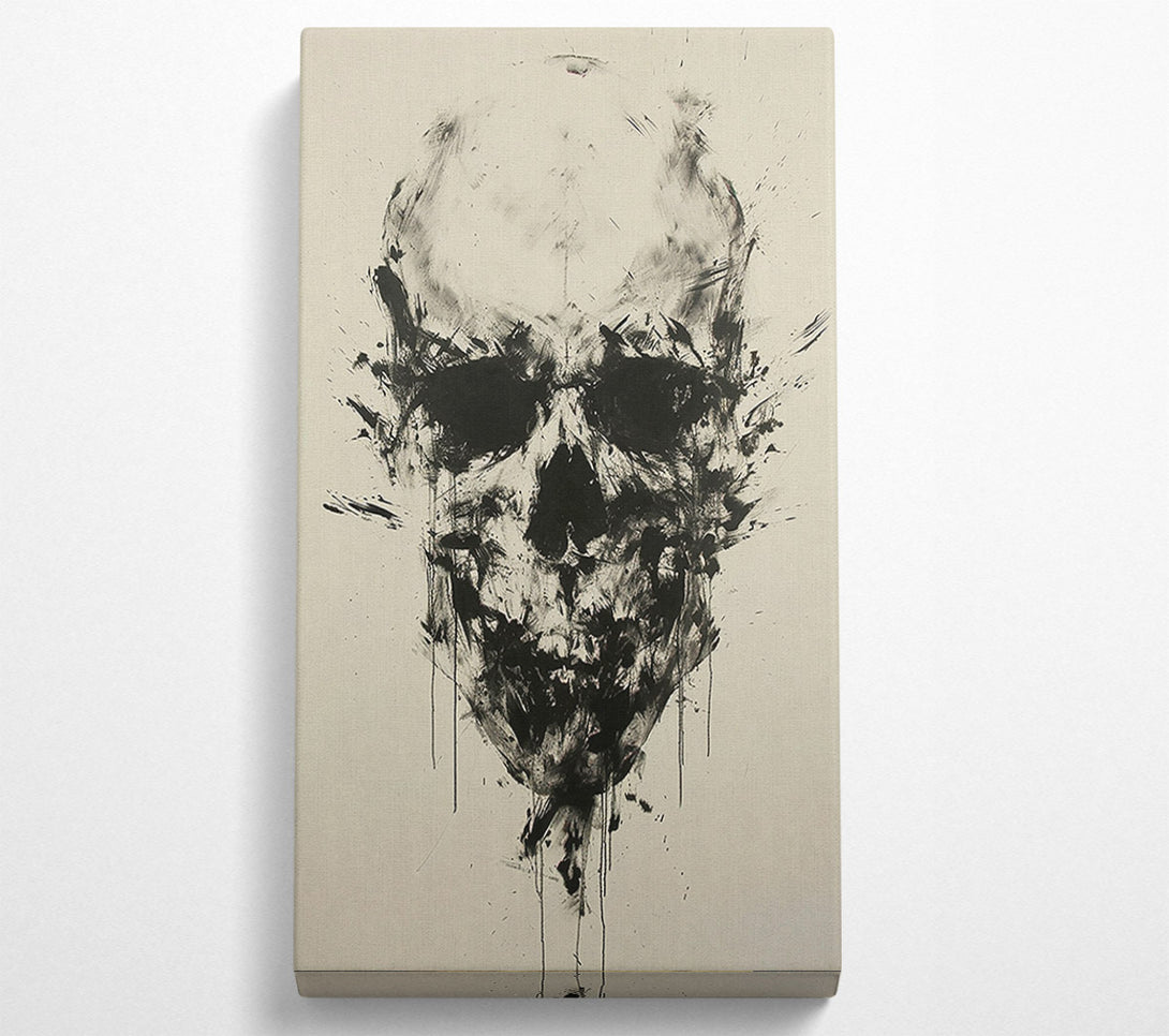  A Canvas Print of Skull Watercolour Black Canvas Print