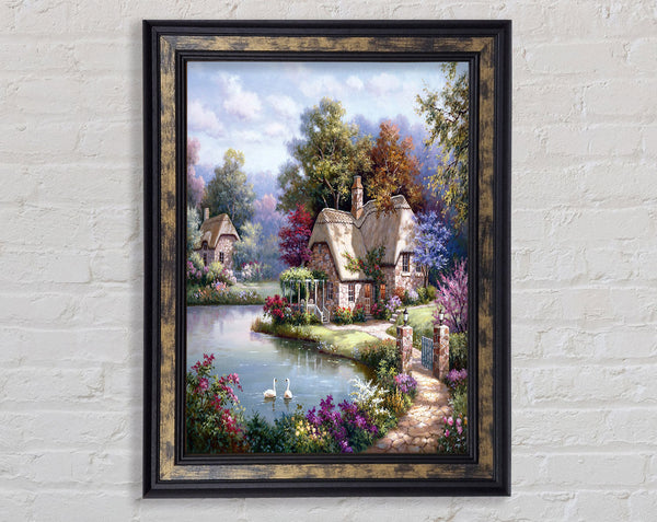 Small Cottage Framed Print