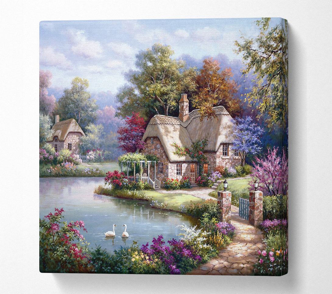  A Canvas Print of Small Cottage Canvas Art