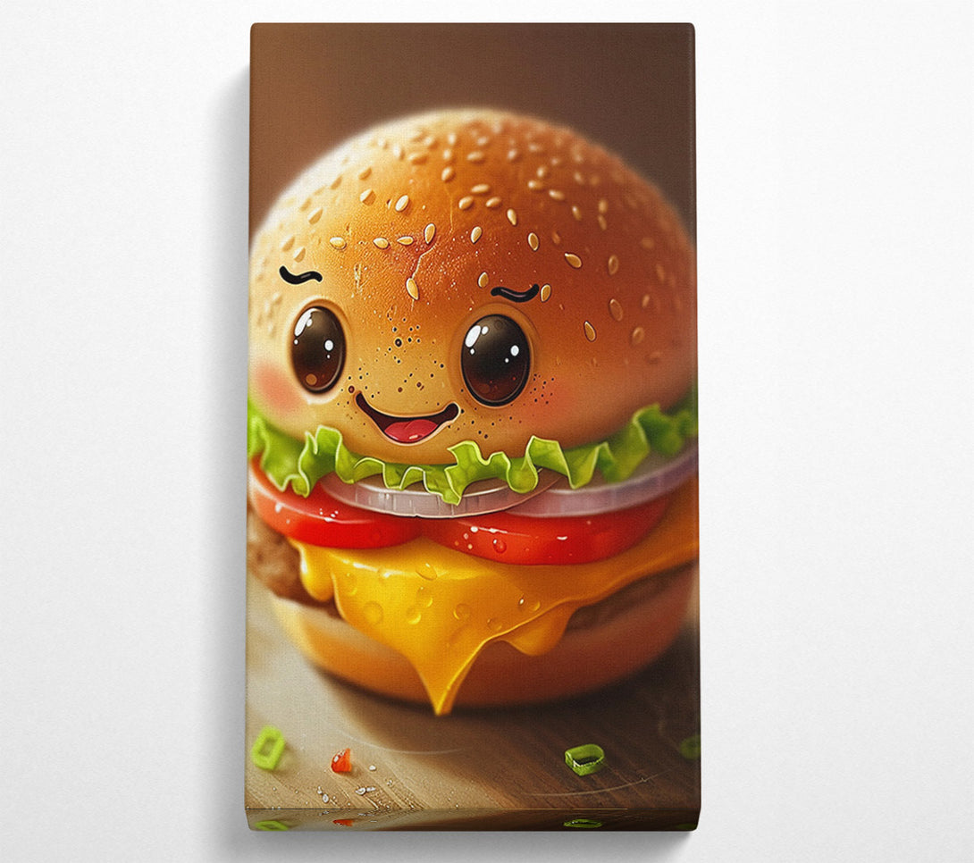  A Canvas Print of Smiley Burger Canvas Art