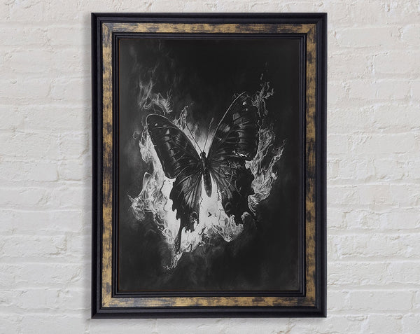 Smoking Butterfly Framed Print