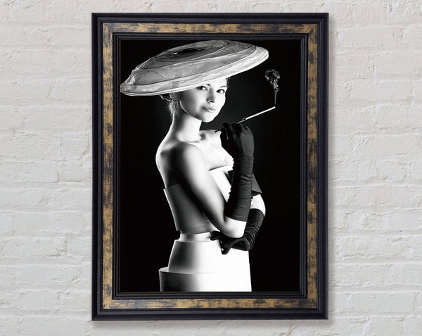Smoking Girl Framed Print