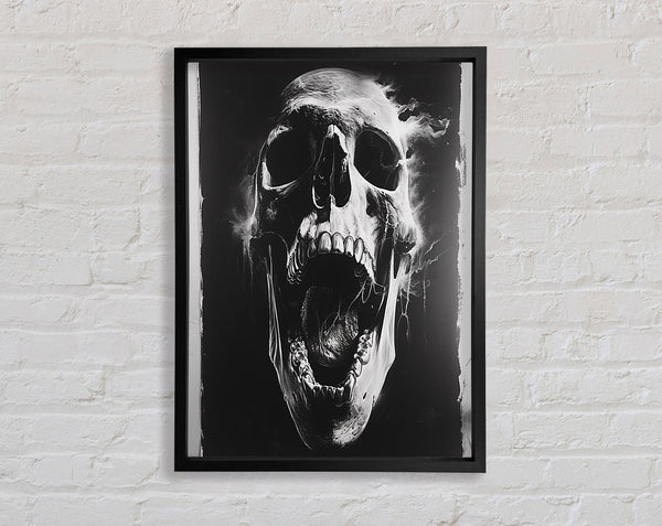 Smoking Skull Framed Print