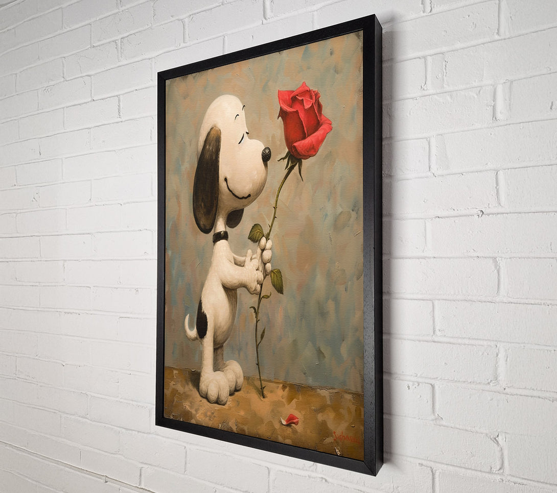  A Canvas Print of Snoopy Rose Canvas Art