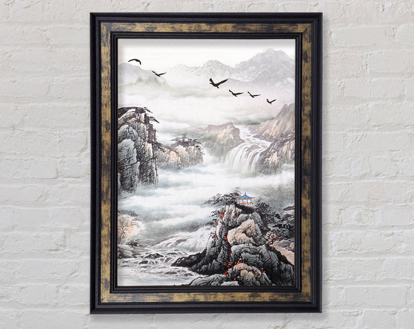 Snowy Mountain Framed Print