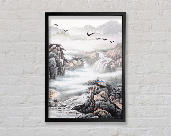 Snowy Mountain Framed Print
