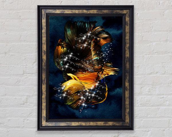 Sparkle Ribbon Abstract Framed Print