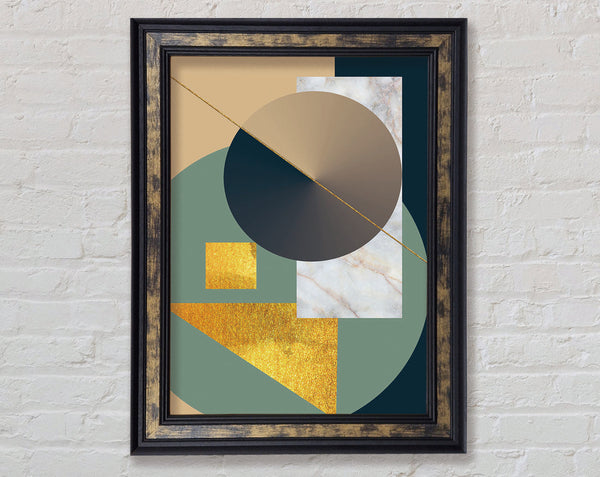 Spheres And Squares Framed Print