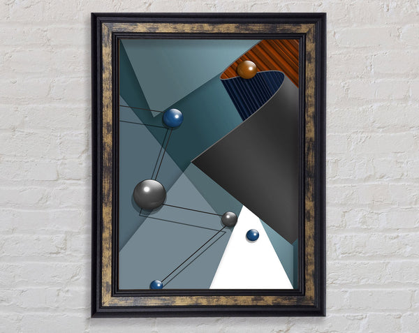 Spheres Connect Framed Print