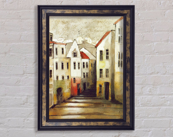 Splatter Houses Framed Print