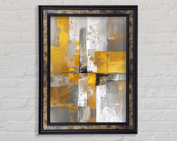 Square Brushstroke Framed Print