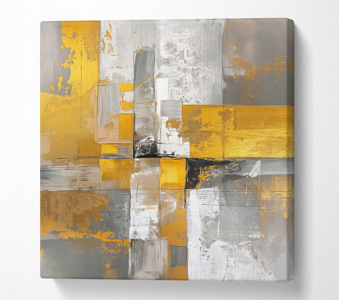  A Canvas Print of Square Brushstroke Canvas Wall Art