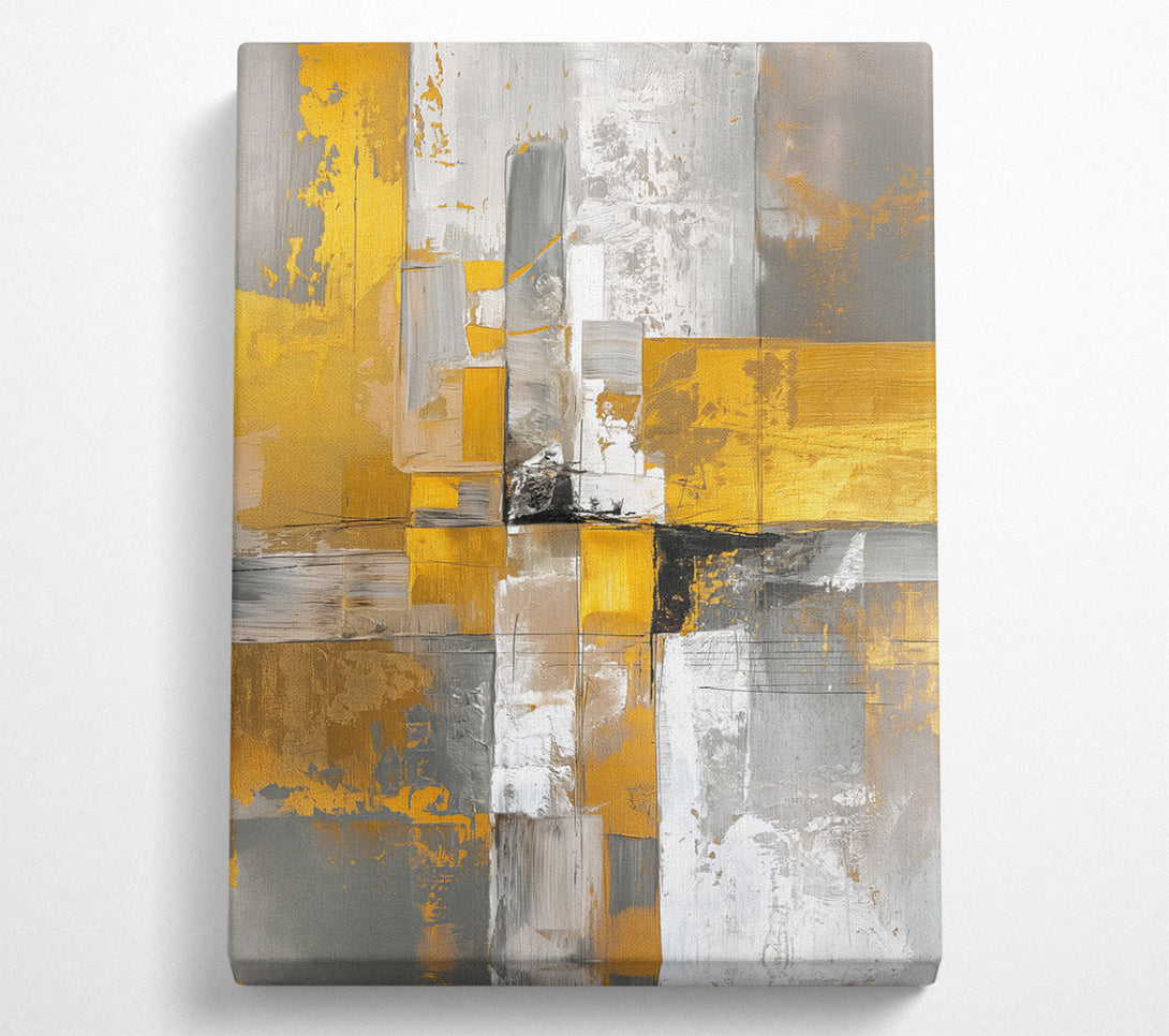  A Canvas Print of Square Brushstroke Canvas Wall Art