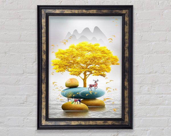 Stacked Stones Framed Print