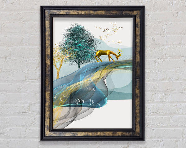 Stag Looking Down Framed Print