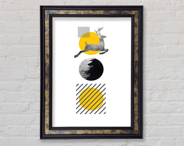 Stagg Yellow Circle Framed Print