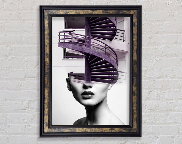 Stair Case Woman 2 Framed Print