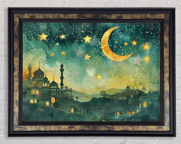 Starry Town Framed Print