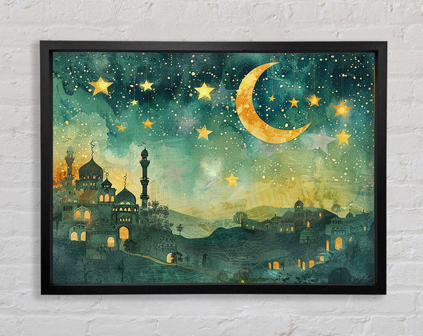 Starry Town Framed Print