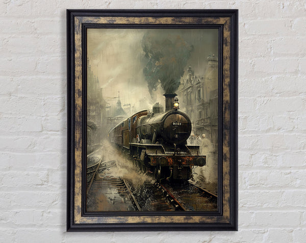 Steam Train Old Times Framed Print