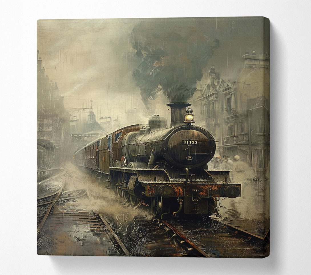  A Canvas Print of Steam Train Old Times Canvas Print