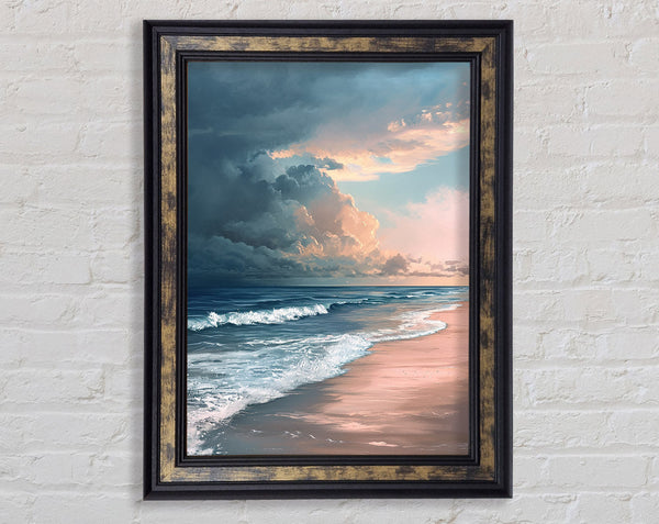 Storm On The Shore Framed Print