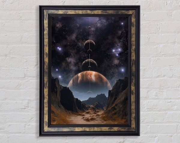 String Of Planets Framed Print