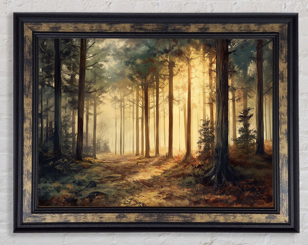 Subtle Gentle Forest Framed Print