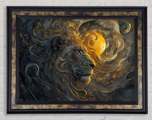 Sun And Moon Flow Framed Print