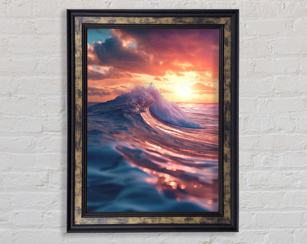 Sun Kissed Waves Framed Print