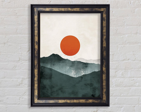 Sun Over The Mountains Framed Print