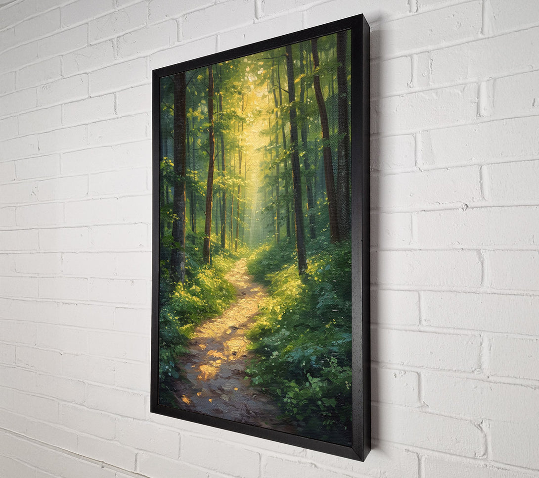  A Canvas Print of Sun Peeping Through The Forest Canvas Print