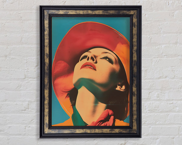Sun Retro Fashion Framed Print