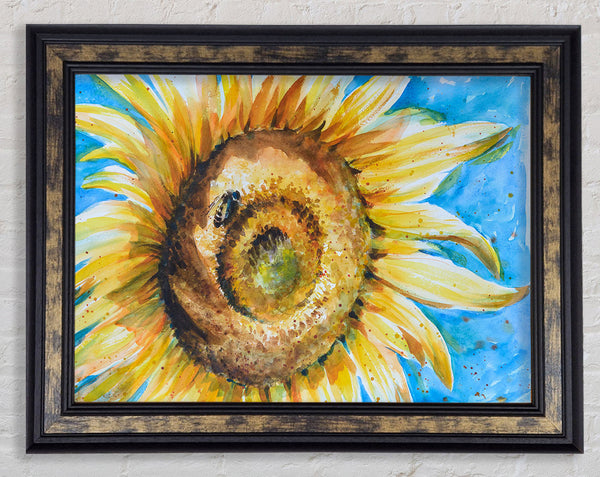 Sunflower Bee Framed Print