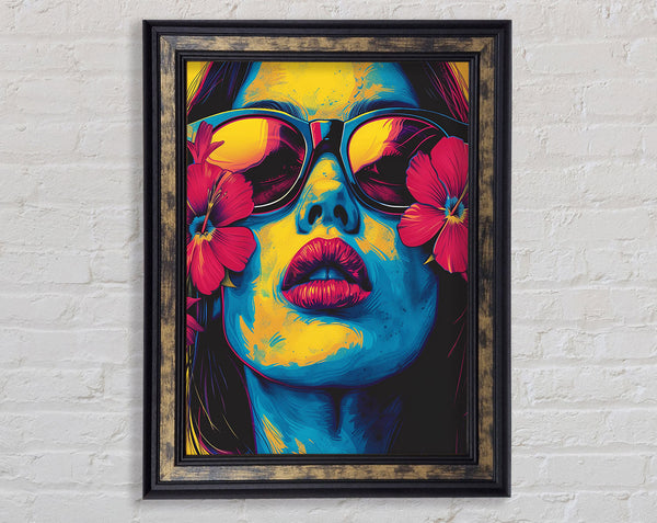 Sunglasses Beauty Framed Print