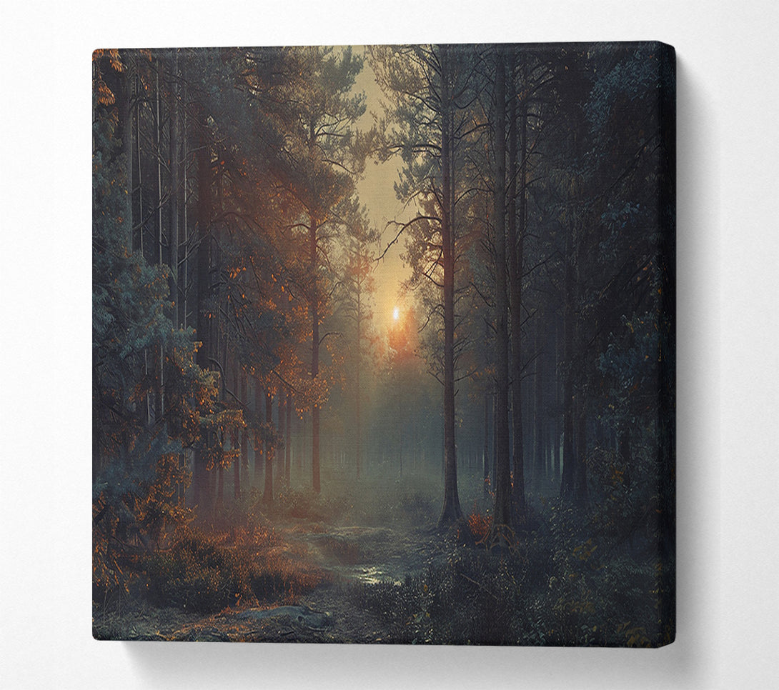  A Canvas Print of Sunrise Mist Canvas Print