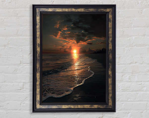 Sunset Beach Framed Print