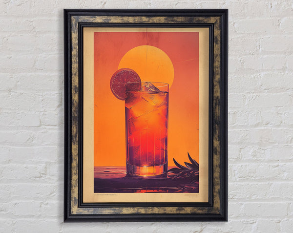 Sunset Cocktail Framed Print