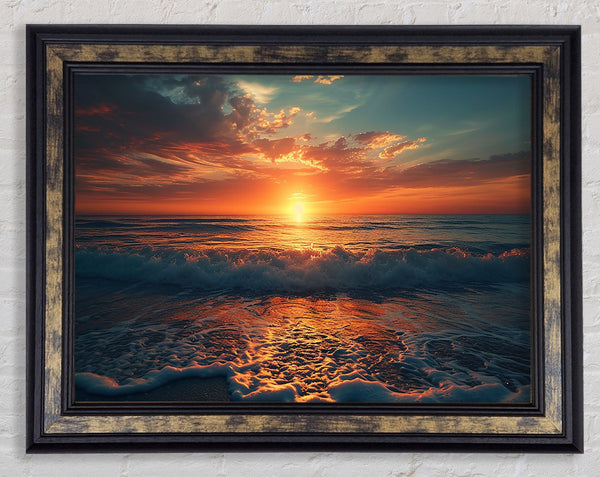 Sunset Seascape Framed Print