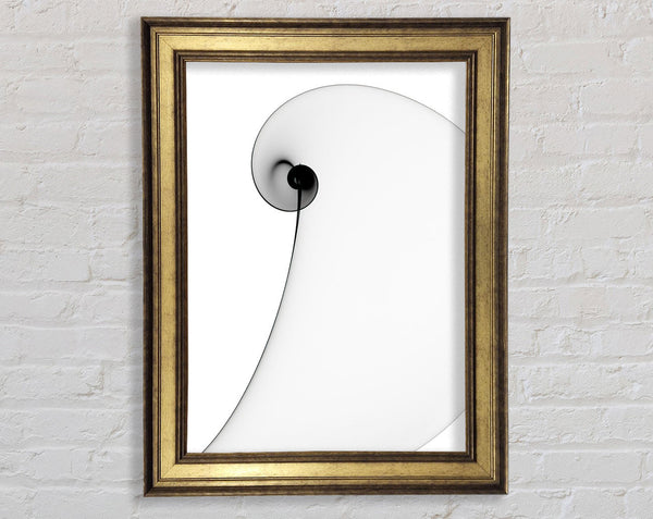 Swirl Into White Framed Print