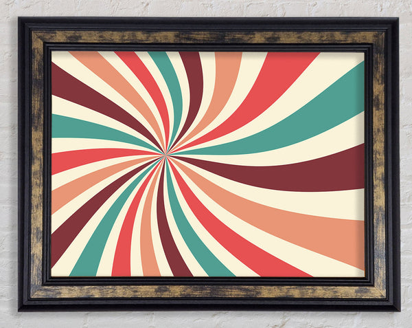 Swirl Rainbow Framed Print