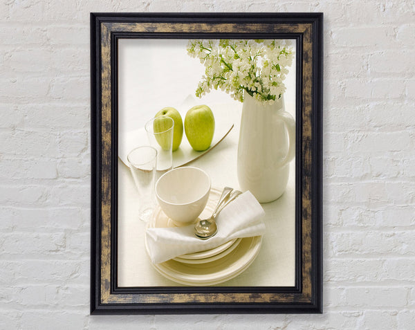 Table Set Framed Print