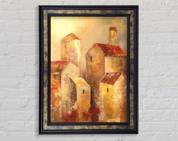 Tall Houses Framed Print