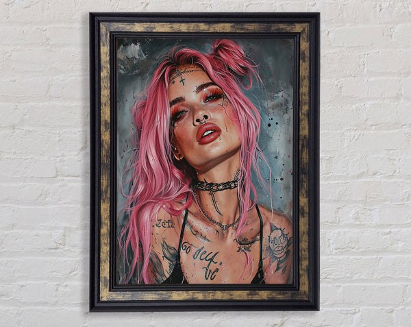 Tattooed Woman Framed Print