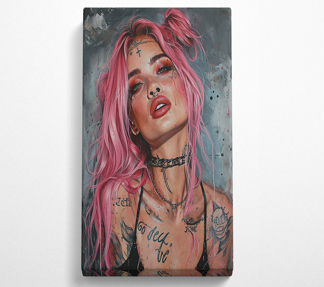  A Canvas Print of Tattooed Woman Canvas Wall Art