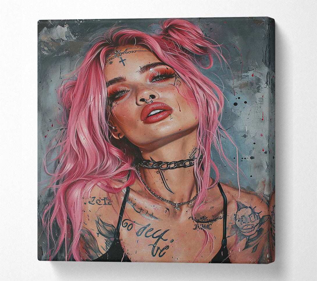  A Canvas Print of Tattooed Woman Canvas Wall Art