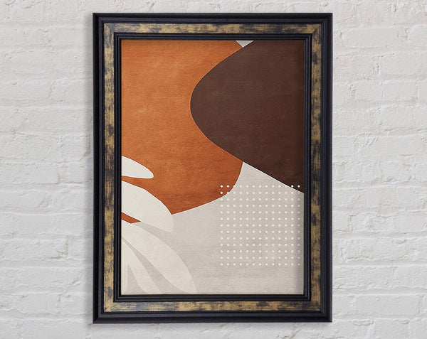 Terracotta Shapes Framed Print